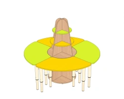 Round Gaming Table Set SI-CK