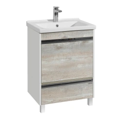 Aquaton Capri 60 Sink Cabinet, Concrete Pine - 1A230101KPDA01.A230.1.01K.PDA.0