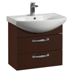 Aquaton Aria 65 M Wall-Mounted Sink Cabinet - Dark Brown