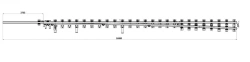Straight Frame Rail with Curved Spike for Project N01.001.1000.00-02