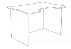 Work Table with Cutout Design RL 01/08