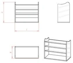 Shoe Storage Cabinet for Organizing Footwear - Model OB.1