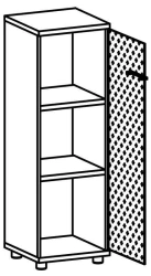 Narrow Document Cabinet with Glass Door 8315 Galant Series