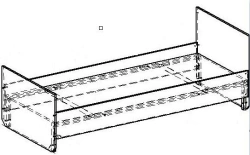 Metal Frame Bed with Laminated Chipboard - TV-BKMK-5.12.01