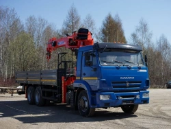 Hydraulic Loading Crane Special Vehicle KMA Based on KAMAZ 65117 Model 64K32G-LA