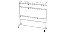 Mobile Clothes Rack 3 Rows 1800x600x1750mm