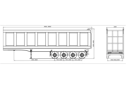 8785N1 Dump Semi-Trailer with MD.C1K2050T12KV120x16 or MD.C2K1850T12KV120x16 Axle
