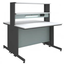 High Laboratory Table with Overhead Structure