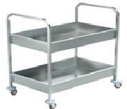 Dish Collection Cart TS - Stainless Steel Design