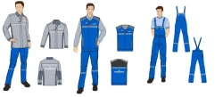 Men's Workwear Sets (Jacket-Shirt, Vest, Overalls) for "Transneft" Employees