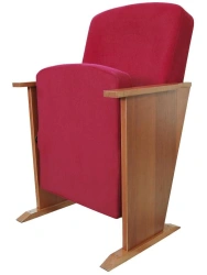 Comfortable Theater Chair with Wooden Frame and Upholstered Seat Solo Wood