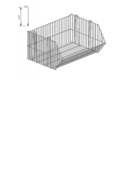 Stacking Basket for Displaying Goods (250x500x618 - 570x400x1298)