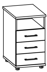 Galant Series 8639 Side Cabinet with 3 Drawers