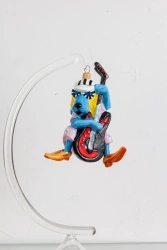 Handmade Glass Christmas Ornament "Basset Hound