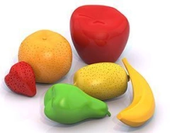 Colorful Fruit Set (6 Pieces in Net)