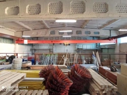 Overhead Suspended Single-Girder Crane, Model KMPO-Q-Lfull-Lspan-H