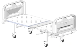 Functional Hospital Bed on Wheels with Plastic Backs, Model MSK-4102