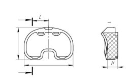 Sterile Tibial Insert for Total Knee Prosthesis, Size 2/16.5mm, Art. 13.02.165