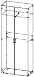 Wooden Wardrobe for Clothing Storage - Modular Design