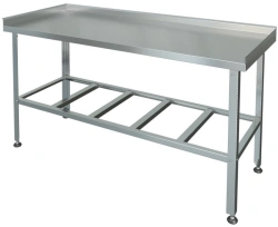 Stainless Steel Food Processing Table with Three Edges Model SRP-3-0.6/0.6