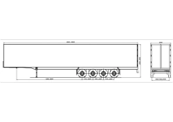 Side Drop Semi-Trailer 8785H2 with MD.C2K1850T9KV120x13 Axle or MD.C1K2050T9KV120x13 Axle