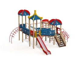 Kids Play Complex with Three Towers, Height 1500 mm