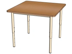 Square Table with Metal Frame - Model SD40
