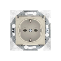 Caduceus Aling Prestige Hidden Socket with Grounding 16A, 250V, Beige