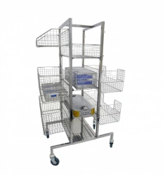 Medical Cart with Brackets for Wire Baskets TKK-"MEDIKON