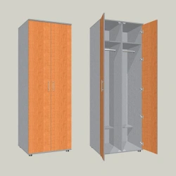 Two-Door Clothing Cabinet with Two Sections Model SHK-9