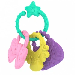 Colorful Baby Teething Toys Set (Bow, Ring, Purse) - 3 pcs