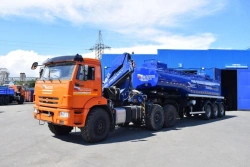 Frameless Tank Semi-Trailer for Transporting Technical Fluids, UZST Model 9177, Modification 9177-0000084