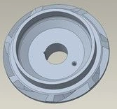 Compression Impeller RC D1000NX, 0.68 Inch Shaft, Ni-Resist