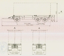 Container Transport Trailer SAV 83433K1...K6 with Leaf Spring Suspension