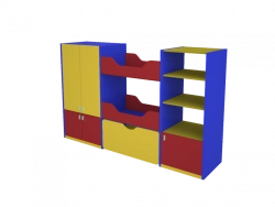 Twin Bedroom Play Shelf Dm384