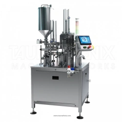 Food Packaging and Sealing Equipment with Rotary Container Movement TF-1 Model