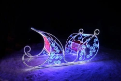 Decorative Outdoor Illumination "New Year Sleigh" - Stationary Light Fixture