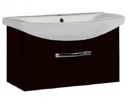 Aquaton Aria 80 Wall-Mounted Sink Cabinet - Black