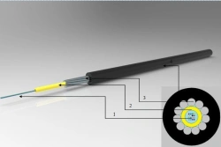 Armored Fiber Optic Cable for Underground Installation with Central Tube KVO B-Z-T 2-8 Fibers