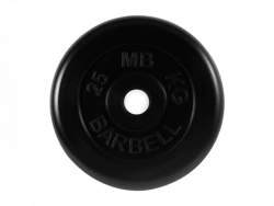 Rubberized Standard Disk, Black, 51mm, 25kg - MB-PltB51-25