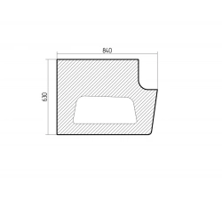 Rear Glass for LIАЗ Bus Model 529222-5603016