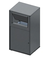 Closed Steel Trash Bin for Cafes