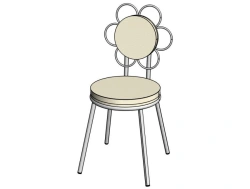 Children's Chair "Daisy" with Metal Frame H=340/StU02