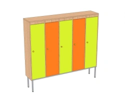 Children's 5-Compartment Wardrobe on Metal Frame SHG5-M