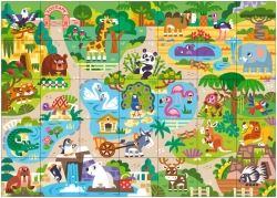 Zoo-Themed Play Field for Educational Activities (105x75cm)
