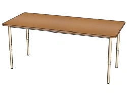 Rectangular Table with Metal Frame for Preschool Activities/SD41