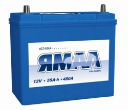 Lead-Acid Starter Battery for Internal Combustion Engines 12V 44Ah Yamal 6ST-44VL Asia 50B19R