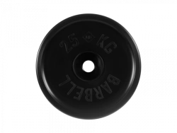 Rubber Coated Weight Plate "Euro-Classic", Black, 51mm, 25kg