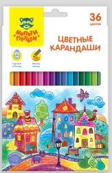 Multi-Pulti Colored Pencils "Incredible Adventures", 36 Colors, Pre-sharpened, Cardboard, Euro Hanger