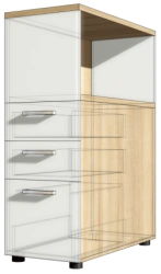 Magna Office Side Cabinet with Overhead Storage, Art. MTN 03
